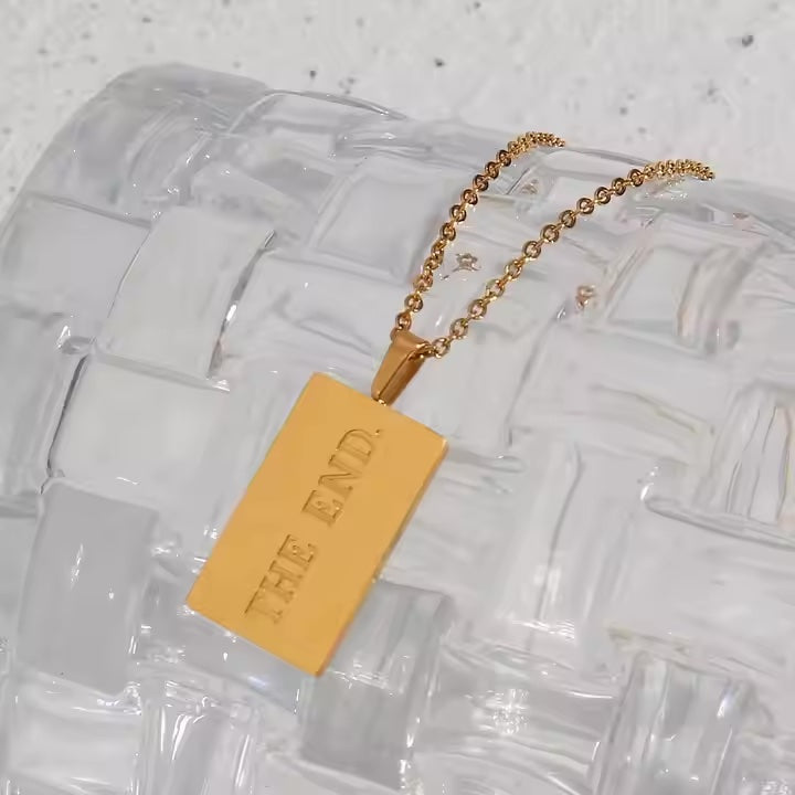 18K Gold Plated Custom Words Necklace