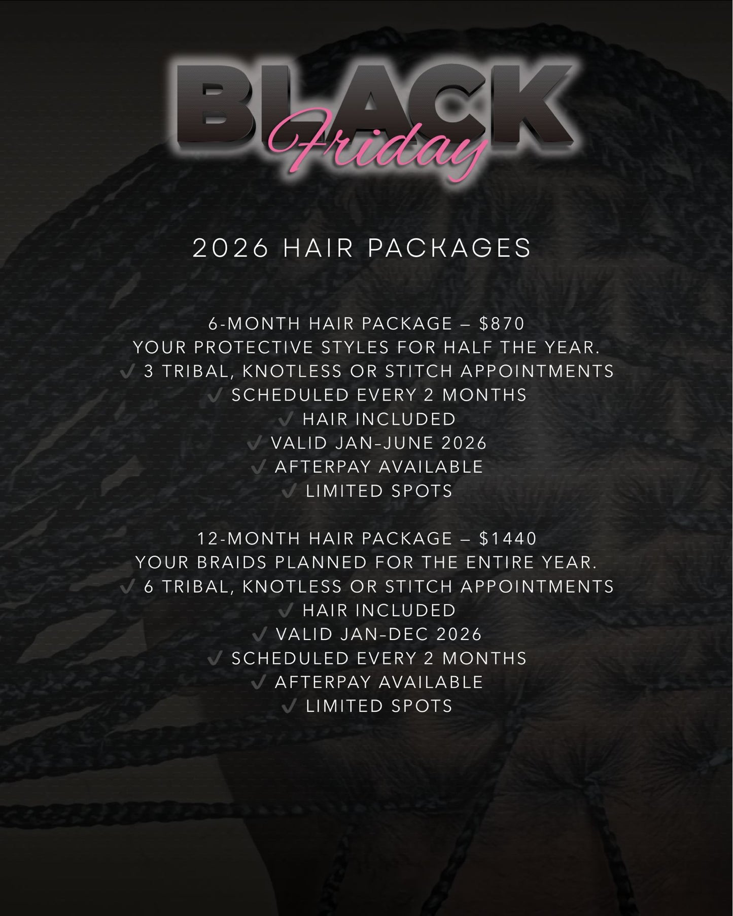2026 Black Friday Hair Packages