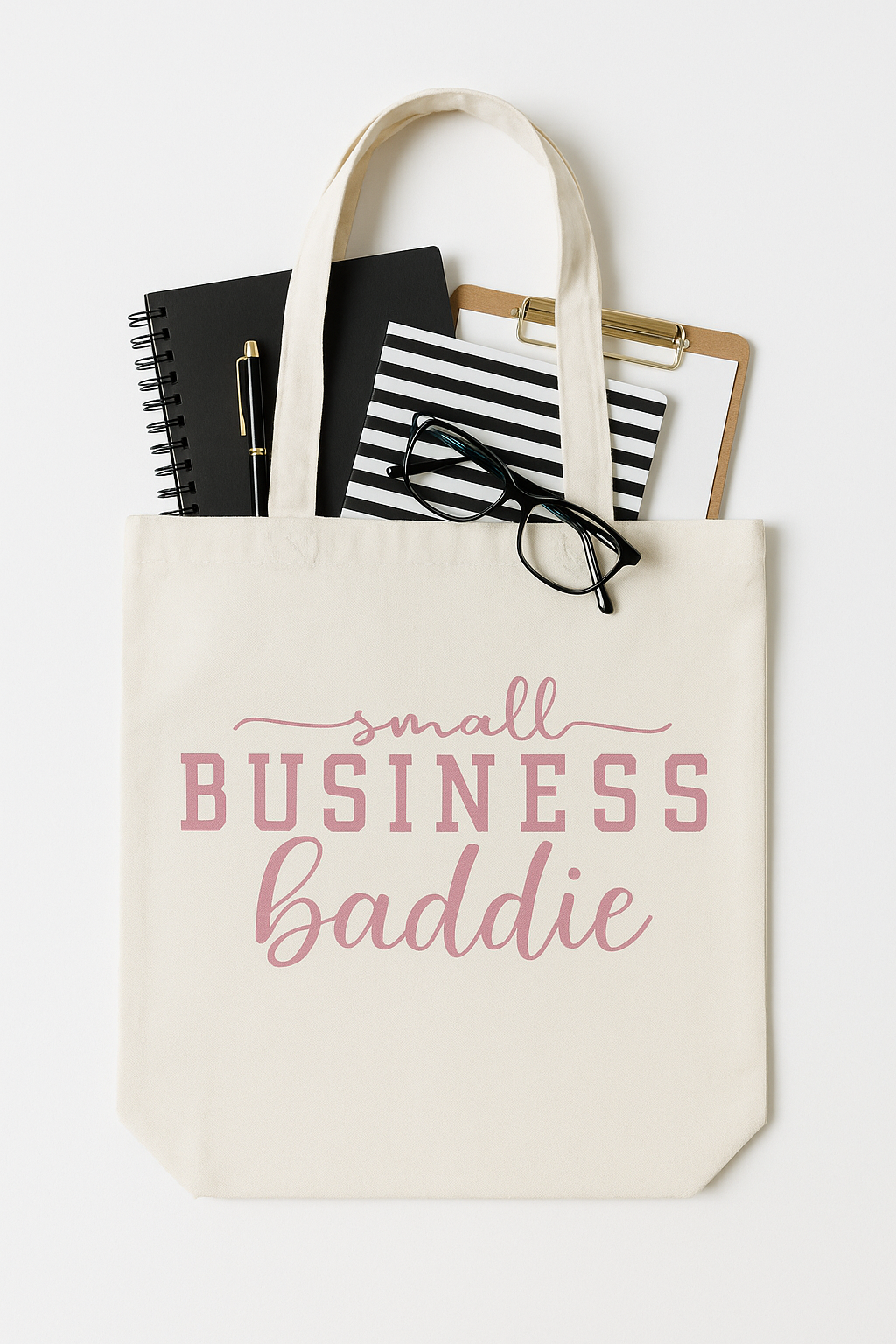 💼✨ Small Business Baddie Tote Bag – Canvas Tote