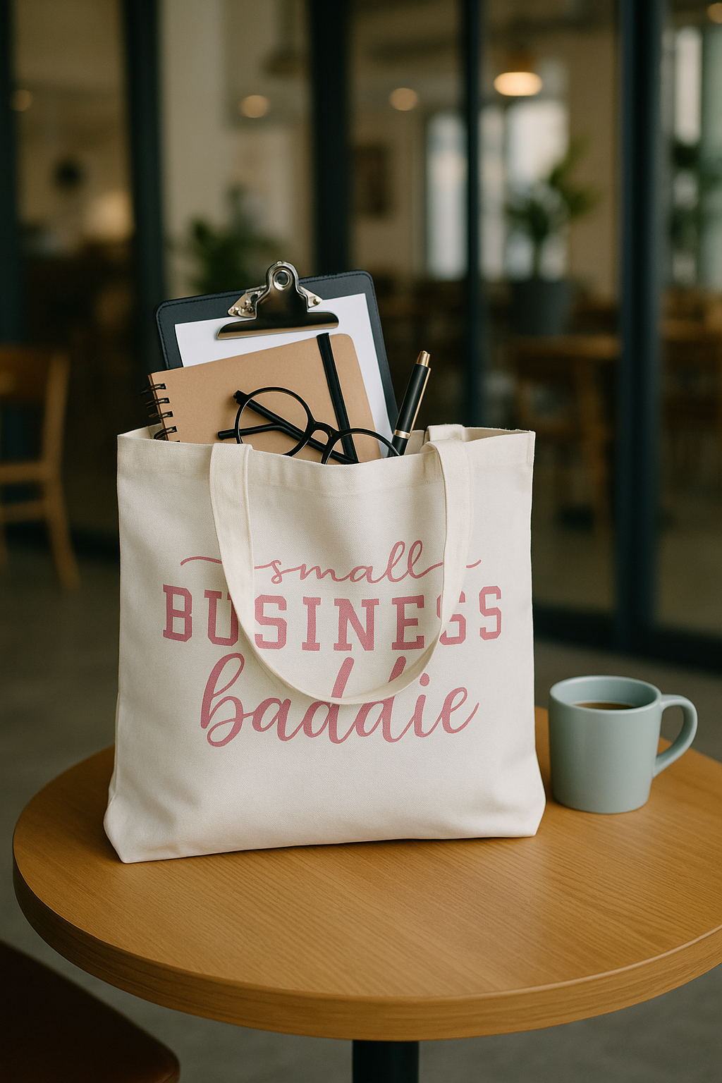 💼✨ Small Business Baddie Tote Bag – Canvas Tote