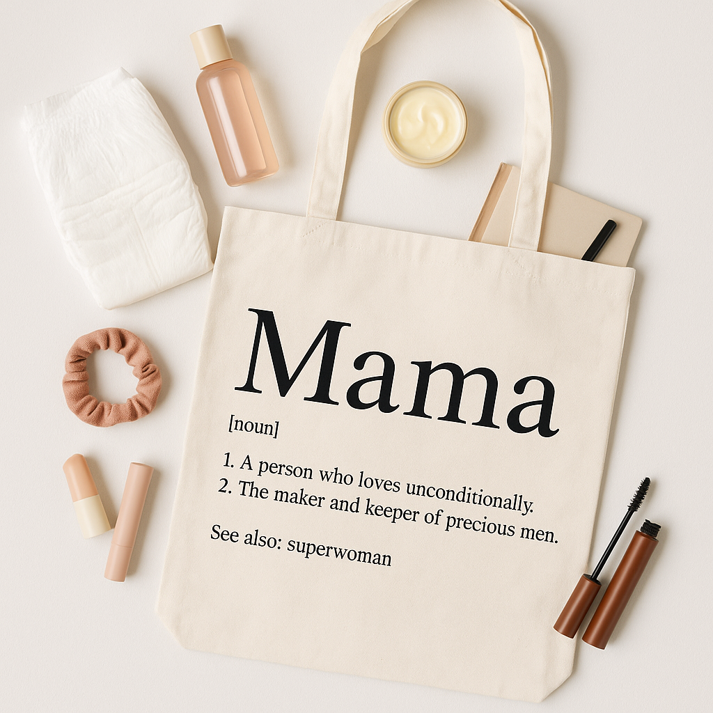 🖤 Mama Definition Tote Bag – Canvas Tote
