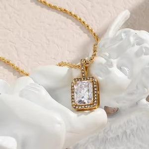 Luxury Colorful Heart Pendant Necklace