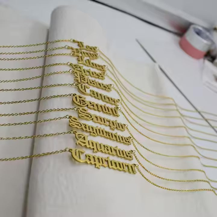Zodiac Sign Pendant Necklace