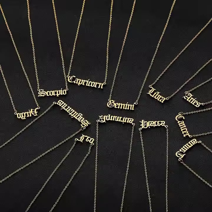 Zodiac Sign Pendant Necklace