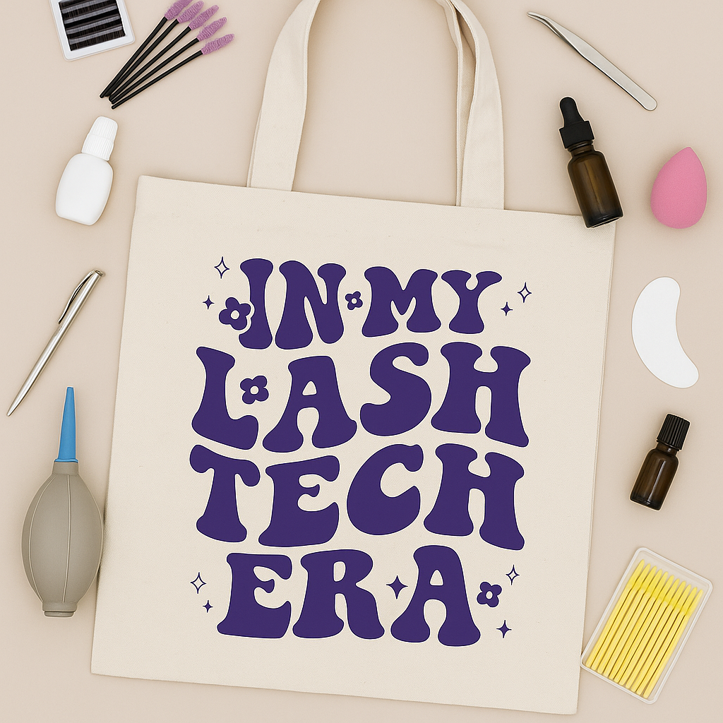 In My Lash Tech Era Tote Bag – Cute Lash Tech Gift, Aesthetic Canvas Bag for Lash Artists & Beauty Professionals