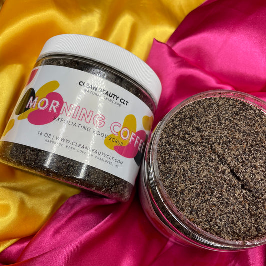 Natural Morning Coffee Scrub with Coffee Grounds – Exfoliating & Moisturizing Body Scrub 16 oz
