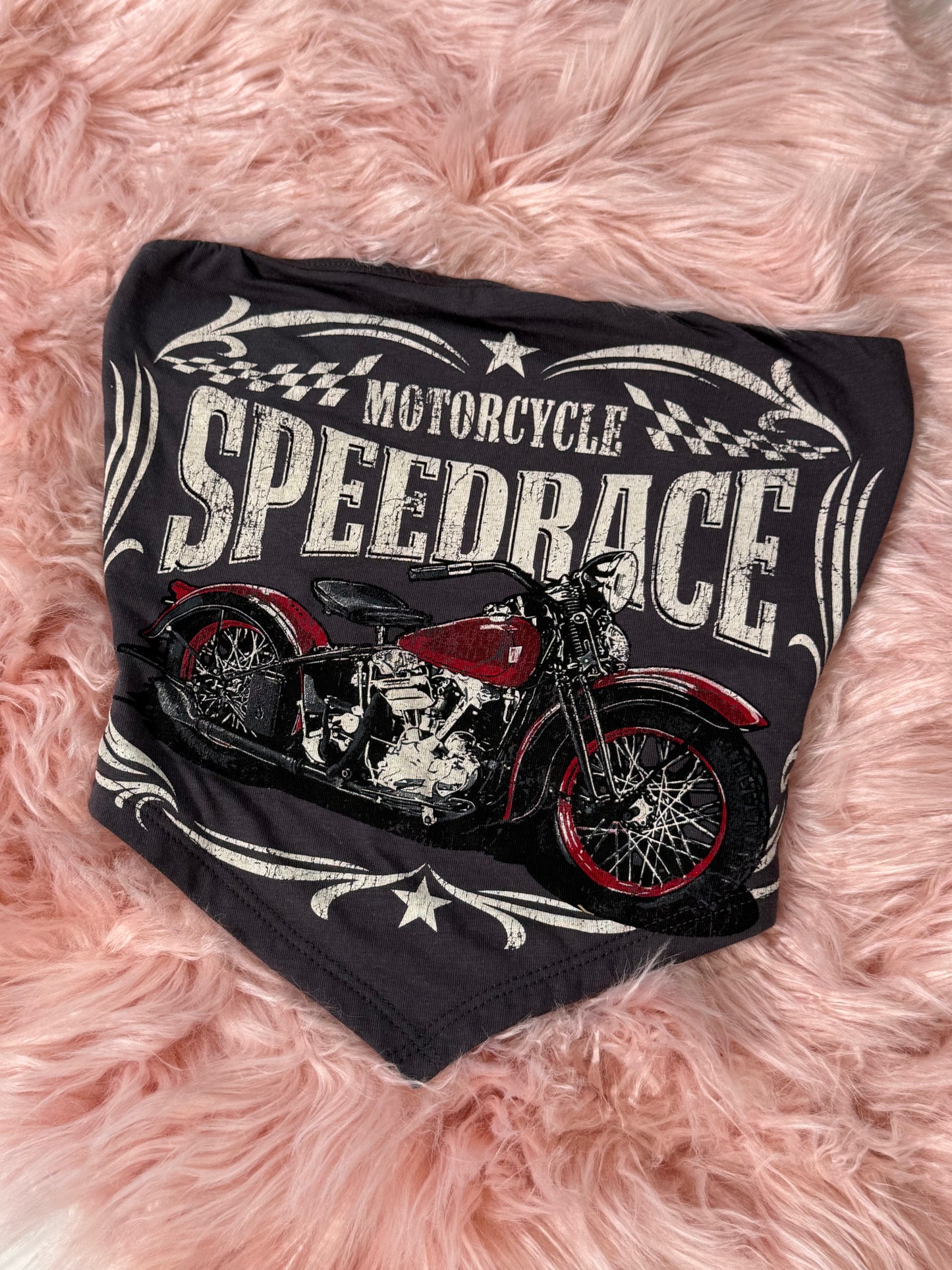 “Speed Race” Vintage Biker Tube Top