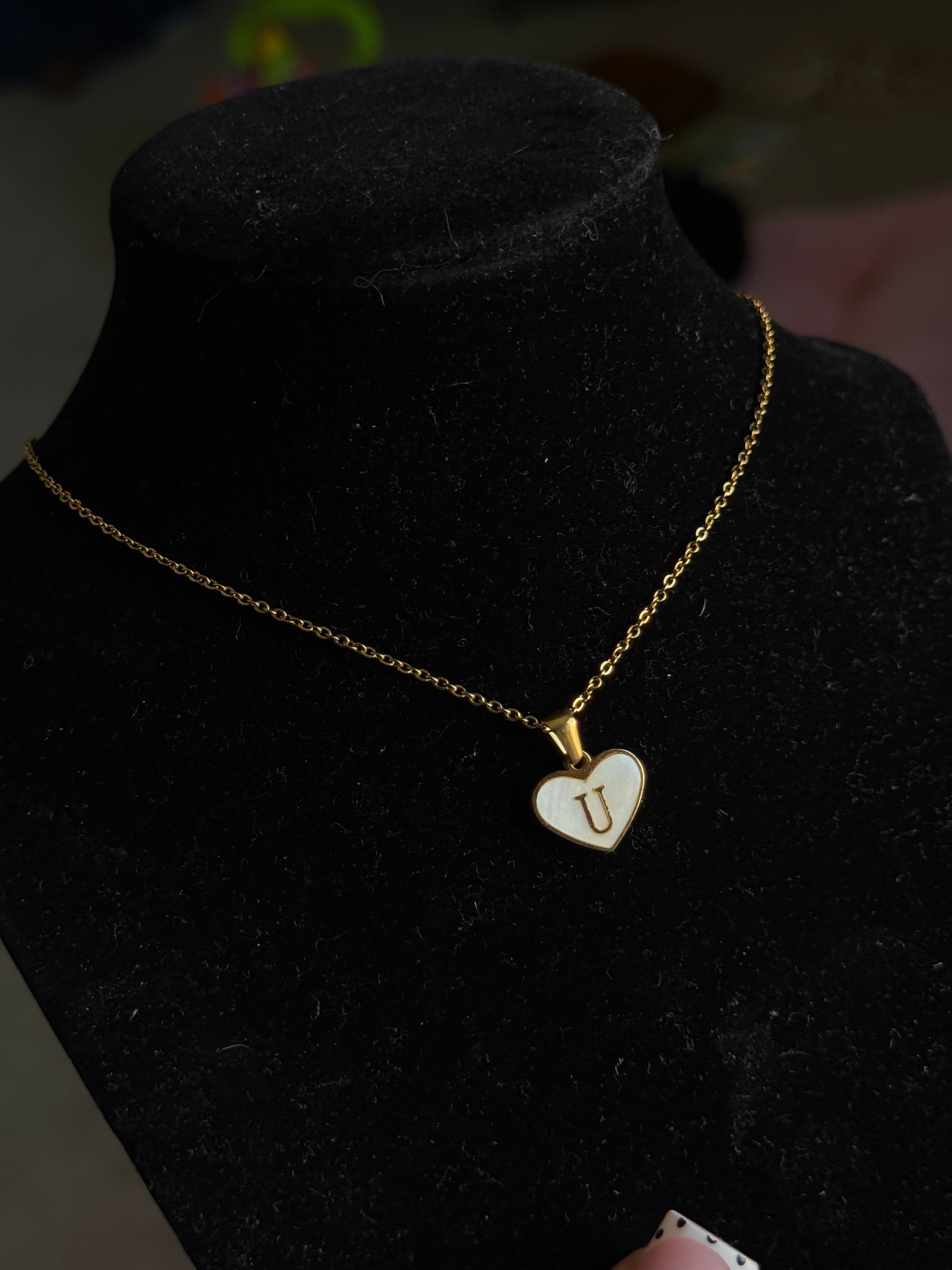 Heart Initial Necklace