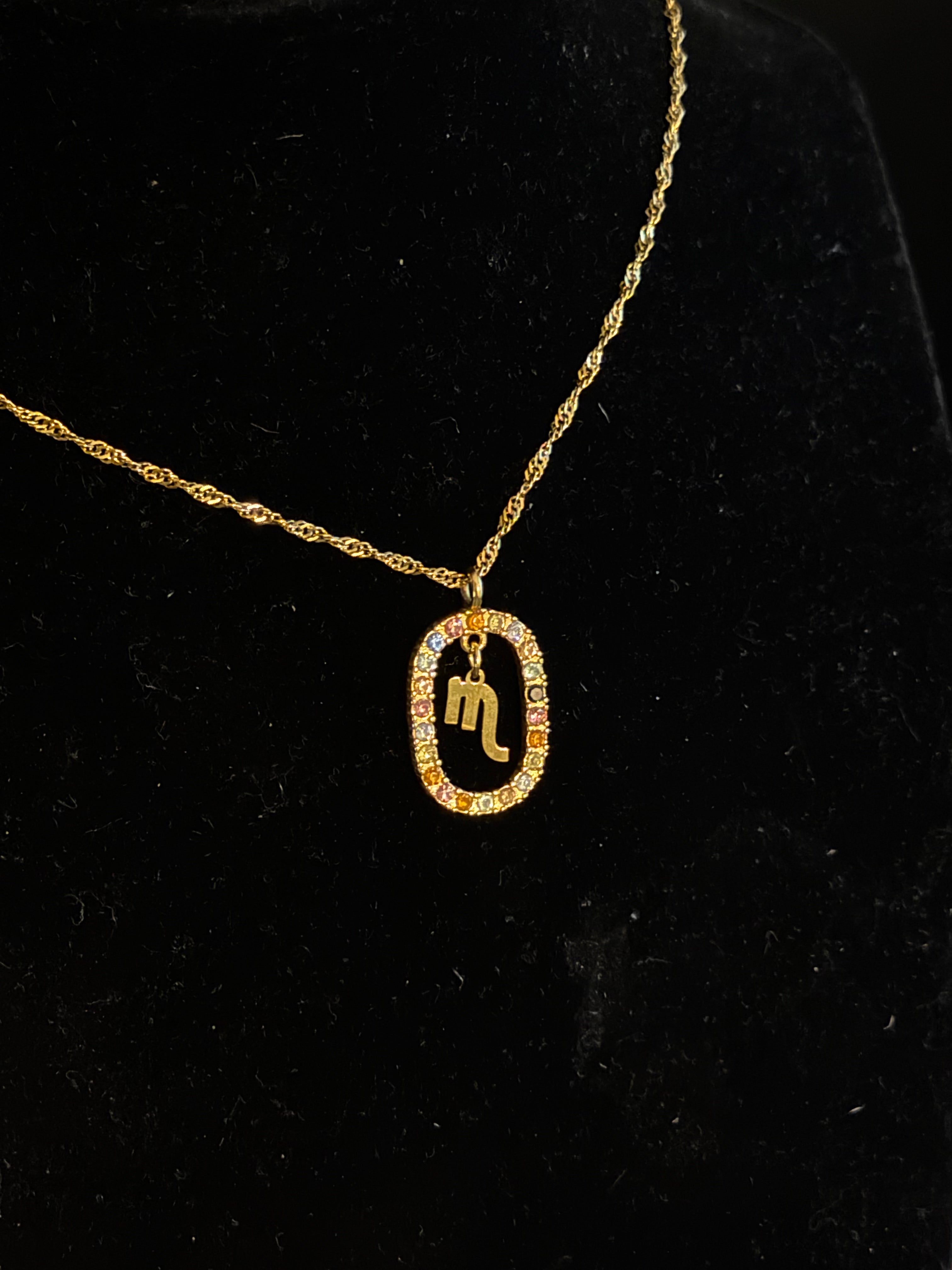 Studded Zodiac Necklace