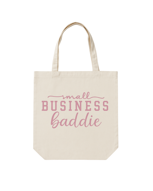 💼✨ Small Business Baddie Tote Bag – Canvas Tote